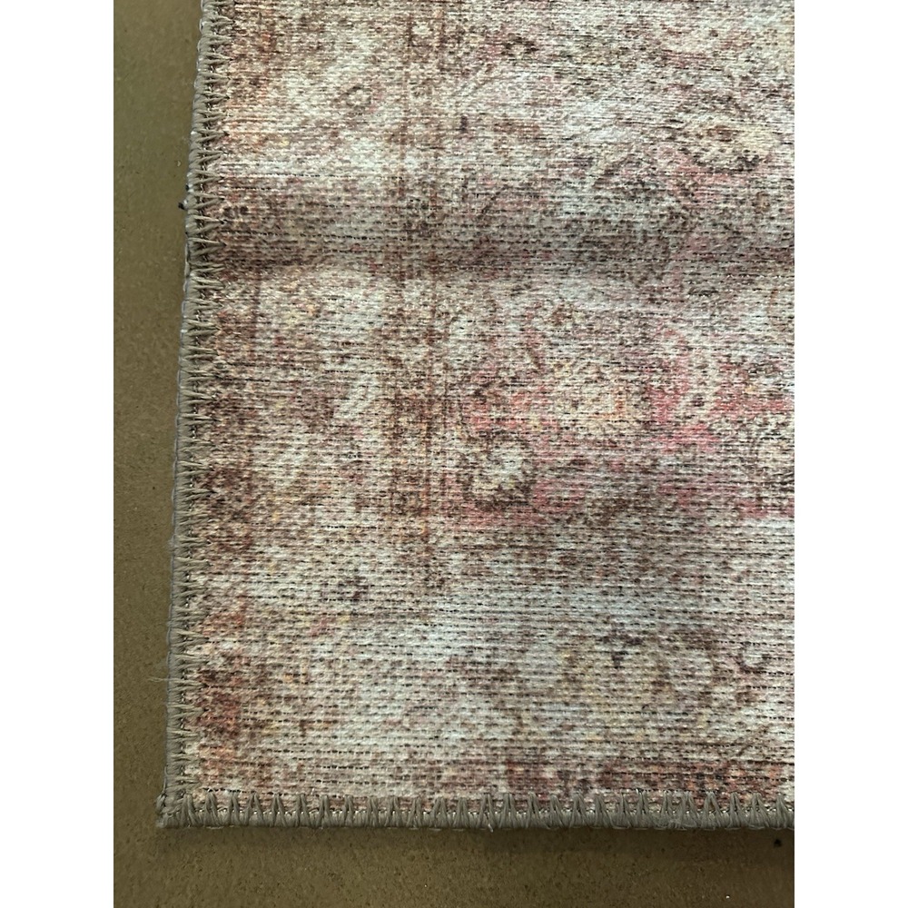 Machine Washable Rug Adiva Milano  2X3 MLN14 Pink & Beige Small Bedside/Entry